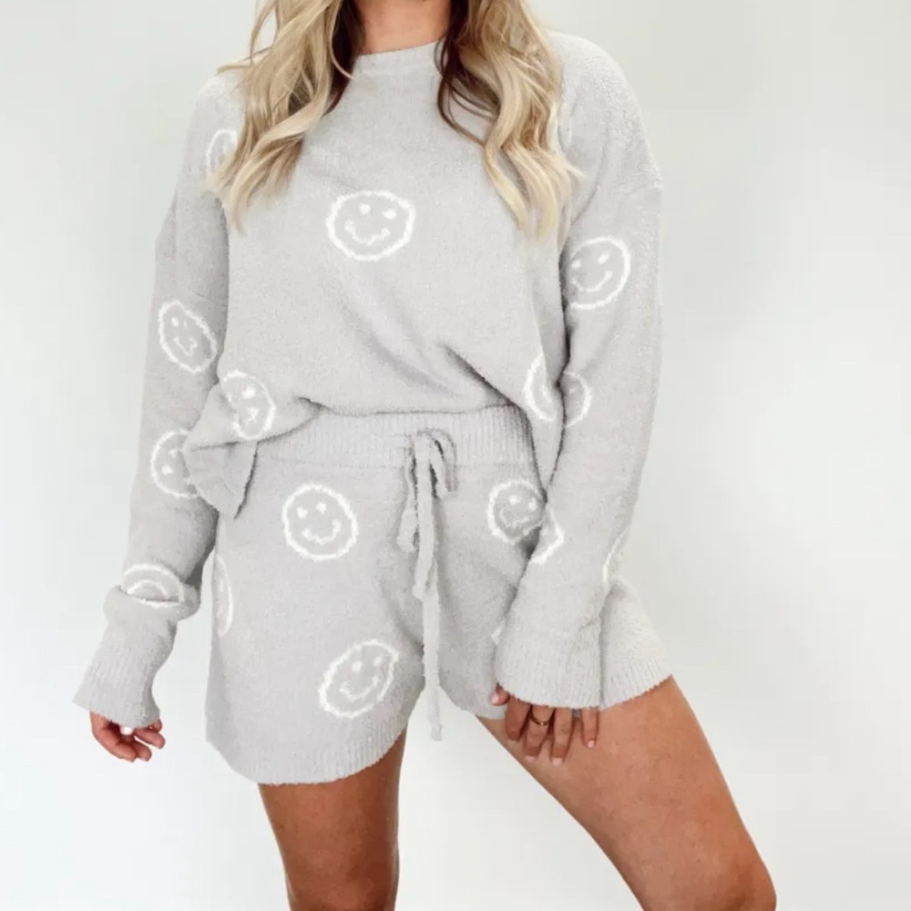 Grey Smiley Face Lounge Set